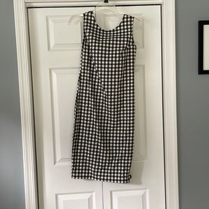 Plaid dress with lace back detail
